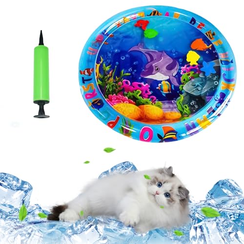 Thewasc Wassersensorische Spielmatte für Katzen, Kühlmatte für Katzen, Hunde, Liege, Bett, Wasserbett, Sofa, Innenbereich, Haustierkühlung Thewasc Wassersensorische Spielmatte für Katzen, Kühlmatte für Katzen, Hunde, Liege, Bett, Wasserbett, Sofa, Innenbereich, Haustierkühlung von Thewasc