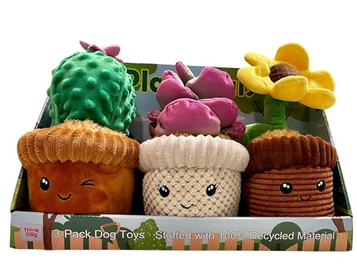 Plant Pals Hundespielzeug, 3 Stück von Think Dog