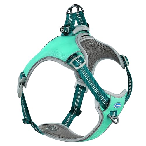 ThinkPet Hundegeschirr gegen Ziehen, ausbruchsicher, reflektierend, verstellbar, atmungsaktiv, Halfter mit Rücken-/Frontclip für bessere Kontrolle ThinkPet Hundegeschirr gegen Ziehen, ausbruchsicher, reflektierend, verstellbar, atmungsaktiv, Halfter mit Rücken-/Frontclip für bessere Kontrolle von ThinkPet