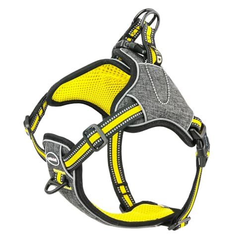 ThinkPet No-Pull Geschirr, Ausbruchsicheres Reflektierendes Step-in Hundegeschirr, Verstellbares Atmungsaktives Geschirr, mit hinterem/vorderem Clip für bessere Kontrolle ThinkPet No-Pull Geschirr, Ausbruchsicheres Reflektierendes Step-in Hundegeschirr, Verstellbares Atmungsaktives Geschirr, mit hinterem/vorderem Clip für bessere Kontrolle von ThinkPet