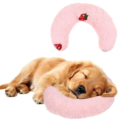 Thinp Hundekissen, Katzenkissen, weiches Hundebett, Kissen mit niedlichem Stickmuster, Katzenkissen für Innenkatzen, U-förmiges Hundekissen für kleine Hunde und Katzen zum Schlafen, verbessert sich Thinp Hundekissen, Katzenkissen, weiches Hundebett, Kissen mit niedlichem Stickmuster, Katzenkissen für Innenkatzen, U-förmiges Hundekissen für kleine Hunde und Katzen zum Schlafen, verbessert sich von Thinp