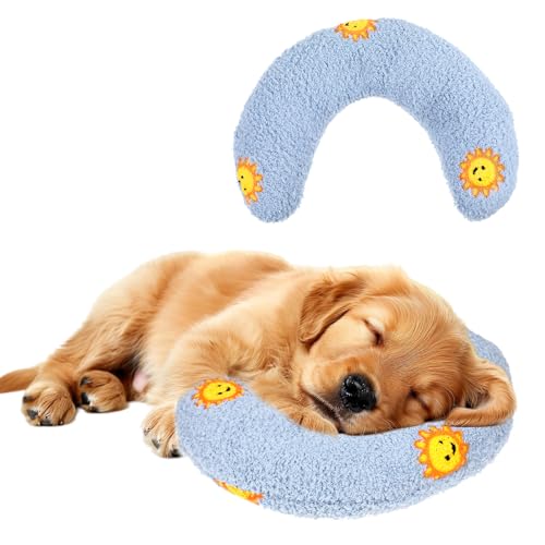 Thinp Hundekissen, Katzenkissen, weiches Hundebett, Kissen mit niedlichem Stickmuster, Katzenkissen für Innenkatzen, U-förmiges Hundekissen für kleine Hunde und Katzen zum Schlafen, verbessert sich Thinp Hundekissen, Katzenkissen, weiches Hundebett, Kissen mit niedlichem Stickmuster, Katzenkissen für Innenkatzen, U-förmiges Hundekissen für kleine Hunde und Katzen zum Schlafen, verbessert sich von Thinp