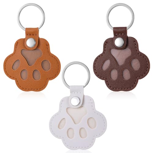 Thinp Schlüsselanhänger für Tierhaare, Katzen- und Hundehaar-Schlüsselanhänger, Katzenpfotenform, Leder-Schlüsselanhänger, Tierhaare, Andenken, Geschenk für Tasche, Geldbörse, Pfotenanhänger Thinp Schlüsselanhänger für Tierhaare, Katzen- und Hundehaar-Schlüsselanhänger, Katzenpfotenform, Leder-Schlüsselanhänger, Tierhaare, Andenken, Geschenk für Tasche, Geldbörse, Pfotenanhänger von Thinp