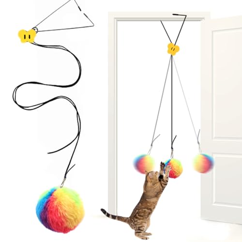 Thinslimer Interaktives Katzenspielzeug, interaktives Spielzeug zum Aufhängen, geeignet für gelangweilte erwachsene Katzen und Kätzchen, zum Spielen, Jagdübungen, 2 Stück Thinslimer Interaktives Katzenspielzeug, interaktives Spielzeug zum Aufhängen, geeignet für gelangweilte erwachsene Katzen und Kätzchen, zum Spielen, Jagdübungen, 2 Stück von Thinslimer