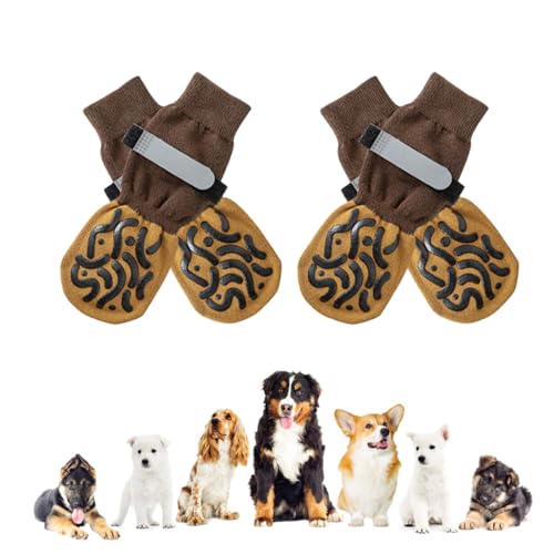 Thoquene 2 Paar Hundesocken Anti Rutsch Leckschutz, Pfotenschutz für Hunde Socken Thoquene 2 Paar Hundesocken Anti Rutsch Leckschutz, Pfotenschutz für Hunde Socken von Thoquene