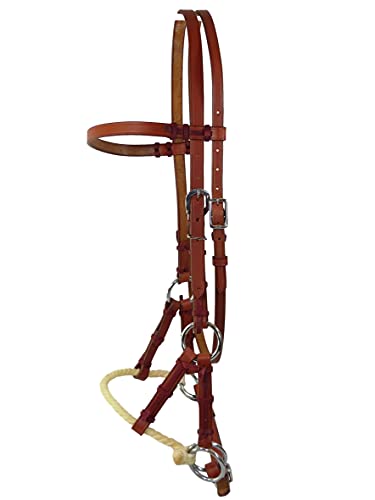Sidepull mit Single Rope Nasenriemen, Chesnut, Thor Equine Cob von Thor Equine