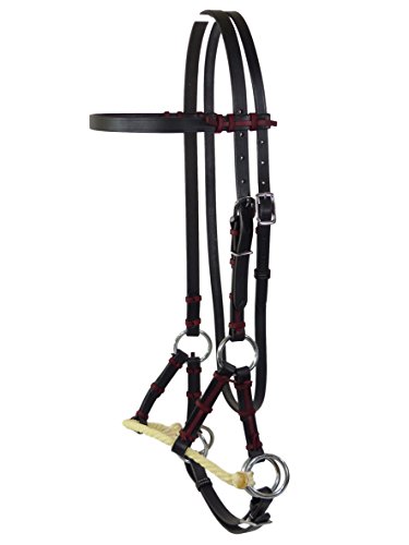 Thor Equine Sidepull mit Single Rope Nasenriemen, Schwarz, Full von Thor Equine