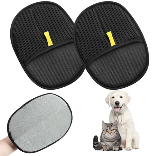 Threegoat 2 Stück Fellmagnet, Doppelseitige Fellhandschuhe, Remover Katzenhandschuh, katzenhaarentferner Kleidung, Doppelseitige Fellhandschuhe Katze Pet Grooming Gloves Threegoat 2 Stück Fellmagnet, Doppelseitige Fellhandschuhe, Remover Katzenhandschuh, katzenhaarentferner Kleidung, Doppelseitige Fellhandschuhe Katze Pet Grooming Gloves von Threegoat