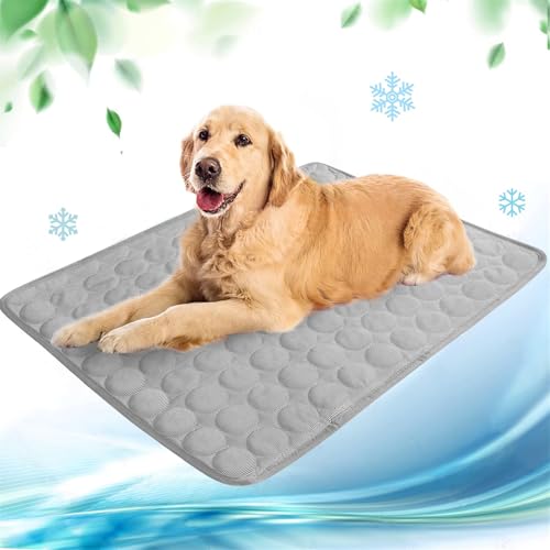 Threegoat Kühlmatte für Hunde Selbst Kühlende Hundematte Sommer Kühlkissen hundematte für Zuhause Unterwegs oder im Auto(50 * 40CM) von Threegoat