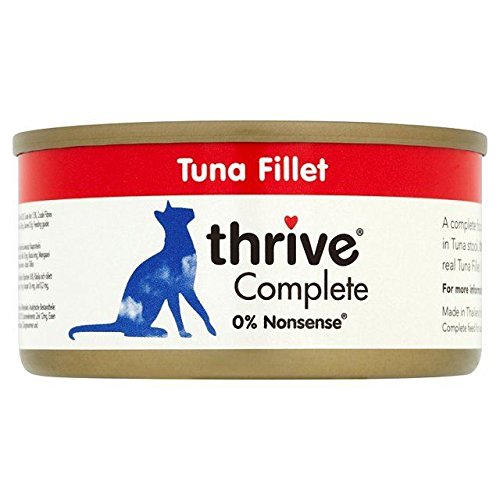 Gedeihen Komplette Thunfischfilet Katzenfutter 75G (Packung mit 4) von Thrive