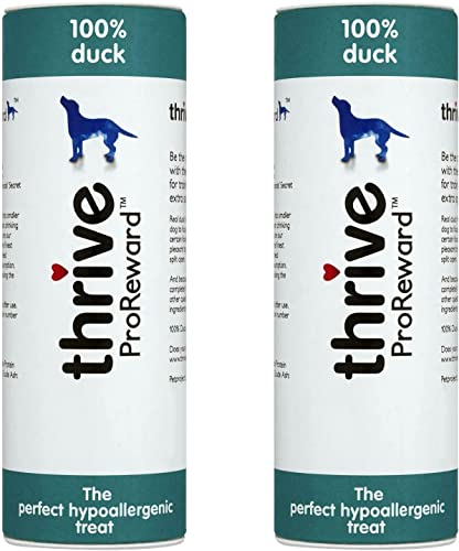 Gedeihen Proreward 100% Ente Hund Behandelt 60G (Packung mit 2) von Thrive