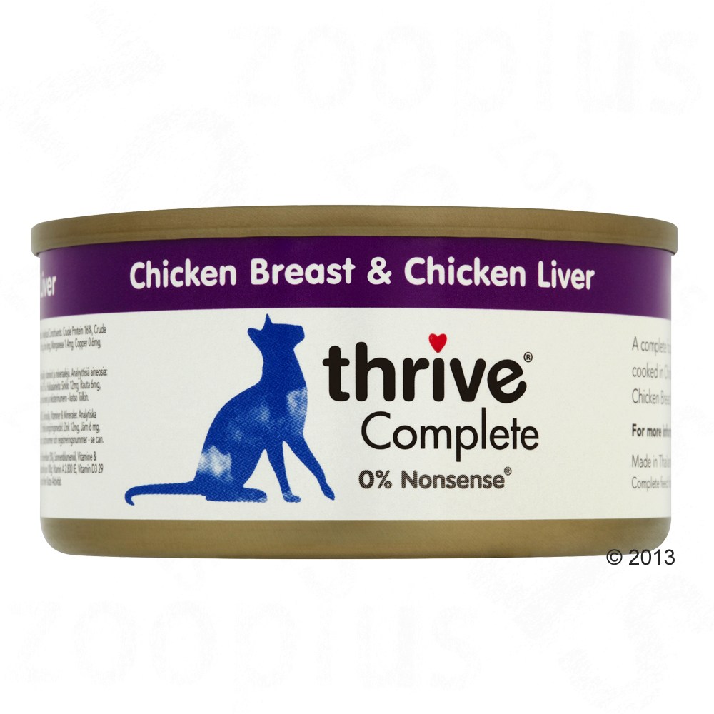 Sparpaket Thrive Complete 24 x 75 g - Hühnerbrust & Hühnerleber von Thrive