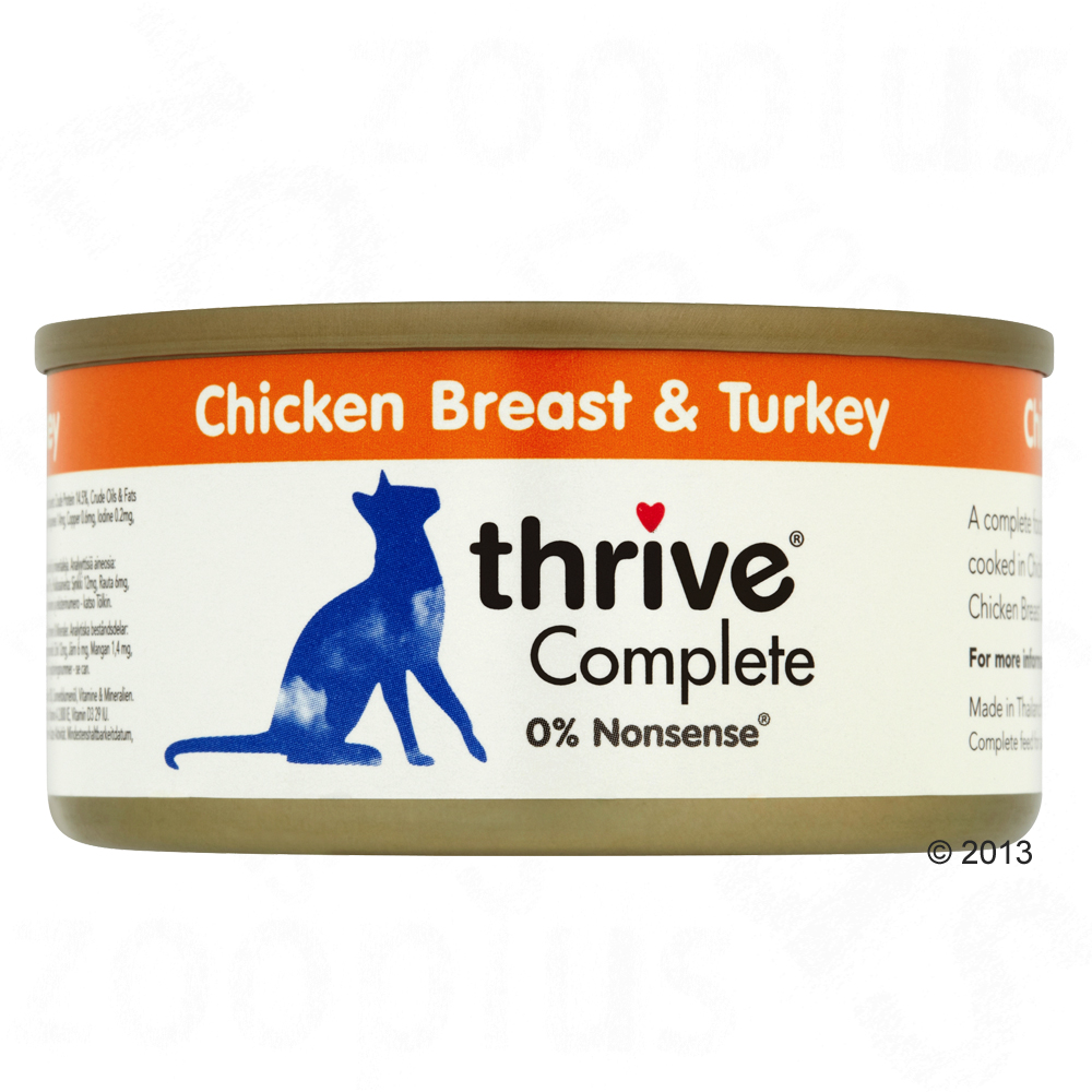Thrive Complete 6 x 75 g - Hühnerbrust & Truthahn von Thrive