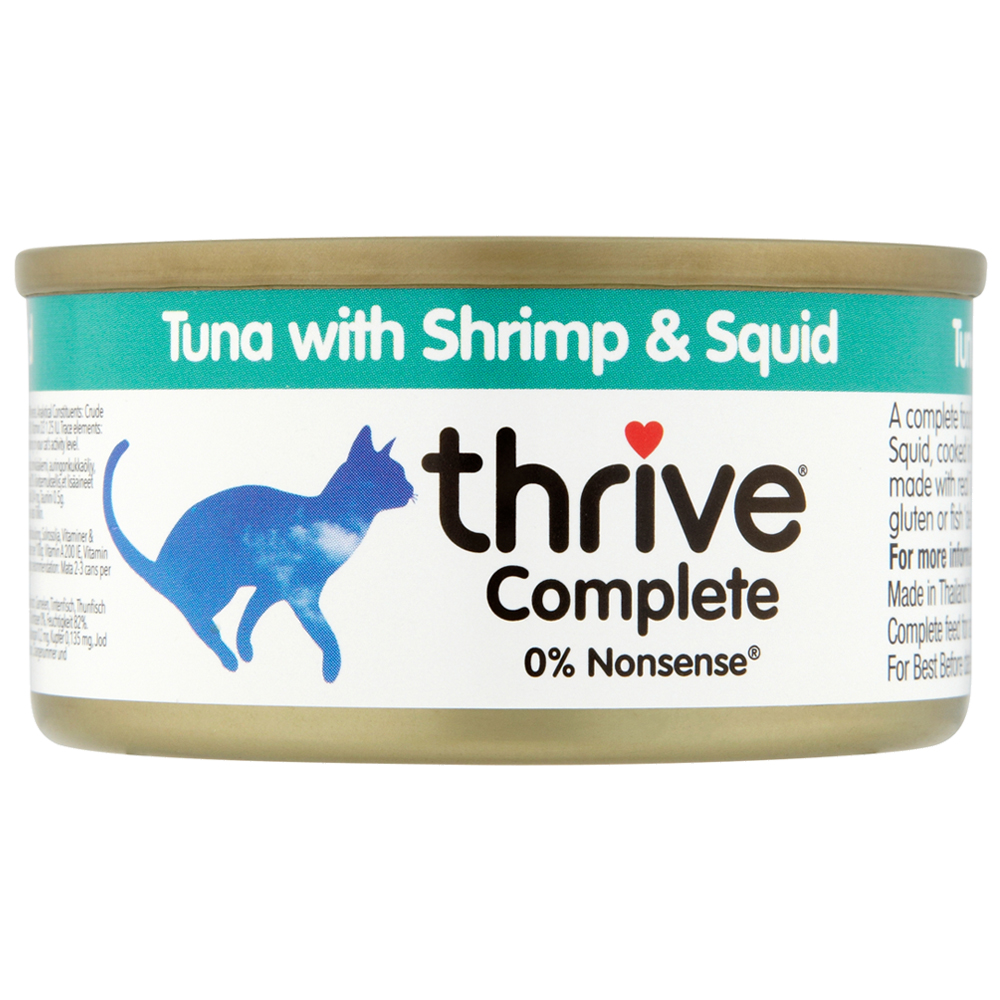 Thrive Complete 6 x 75 g - Thunfisch mit Garnelen & Tintenfisch von Thrive
