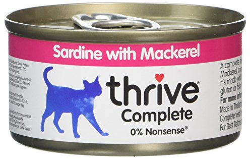 Thrive Katze Komplett Sardinen Mit Makrele 6 X 75G Gedeihen von Thrive