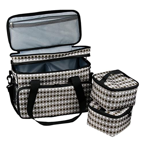 Thrivinger Reisetasche für Hunde, von der Fluggesellschaft genehmigt, Zubehör-Set mit 2 Futterbehältern, Organizer für Haustiere mit Taschen, 2 faltbare Schalen für das Ende von Thrivinger