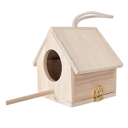 Thrivinger Sittich Nest | Vogelhaus | Vogelnest Zuchtbox Vogelkäfig aus Holz Zubehör für Finken Lovebirds Cockatiel Budgie Conure Papagei von Thrivinger