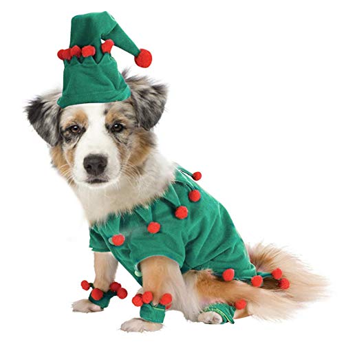 Weihnachtskostüm für Haustiere, Kleidung für Haustiere, Hund und Katze, Umhang für Hunde und Katzen, Zubehör für Neujahrskleidung für Partys, Cosplay-Kleidung von Santa von Thrivinger