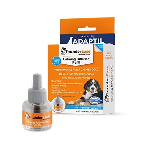 ThunderEase Dog Calming Pheromon Diffusor Refill | Powered by ADAPTIL | Tierarzt empfohlen zur Linderung von Trennungsangst, Stressbellen und Kauen und der Angst vor Feuerwerk und Gewittern (30 Tage ThunderEase Dog Calming Pheromon Diffusor Refill | Powered by ADAPTIL | Tierarzt empfohlen zur Linderung von Trennungsangst, Stressbellen und Kauen und der Angst vor Feuerwerk und Gewittern (30 Tage von ThunderEase