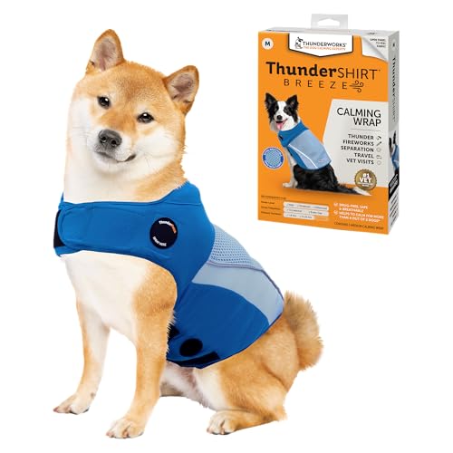 ThunderShirt Breeze for Dogs, Medium, Sky Blue, Extra Breathable Mesh Fabric, Dog Anxiety Relief Vest for Every Day Stress & Calming during Thunder Storms and Fireworks von Thundershirt