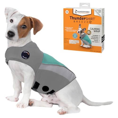 ThunderShirt Breeze for Dogs, Small, Aqua, Extra Breathable Mesh Fabric, Dog Anxiety Relief Vest for Every Day Stress & Calming during Thunder Storms and Fireworks von Thundershirt