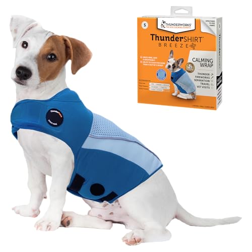 ThunderShirt Breeze for Dogs, Small, Sky Blue, Extra Breathable Mesh Fabric, Dog Anxiety Relief Vest for Every Day Stress & Calming during Thunder Storms and Fireworks von Thundershirt