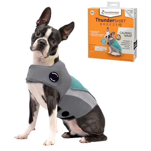 ThunderShirt Breeze for Dogs, X-Small, Aqua, Extra Breathable Mesh Fabric, Dog Anxiety Relief Vest for Every Day Stress & Calming during Thunder Storms and Fireworks von Thundershirt
