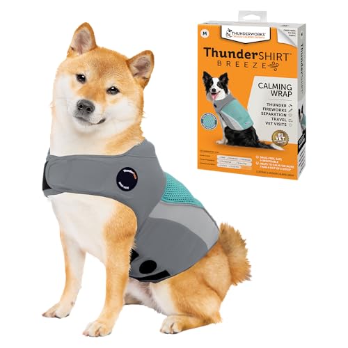ThunderShirt Breeze für Hunde, Größe M, Aqua, extra atmungsaktives Netzgewebe, zur Linderung von Angstzuständen für jeden Tag, Stress und Beruhigung bei Gewitter und Feuerwerk von Thundershirt