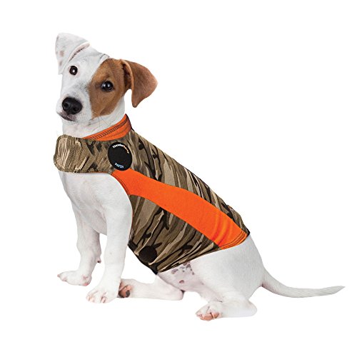 ThunderShirt Polo Dog Angstjacke | Von Tierärzten empfohlene Beruhigungslösung Weste für Feuerwerk, Thunder, Reisen und Trennung | Camo, Größe S von Thundershirt