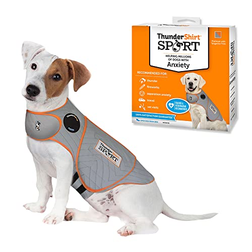 Thundershirt Hundebekleidung Thundershirt Hunde-Angstjacke, Platin, Größe S von Thundershirt