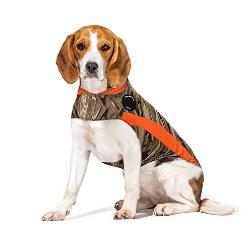 Thundershirt Polo-Shirt für Hunde, Angstzustände, von Tierärzten empfohlen zur Beruhigungslösung, Weste für Feuerwerk, Thunder, Reisen und Trennung, Medium, Camouflage von Thundershirt