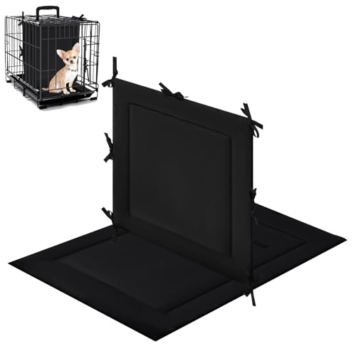 Thyle Hundebox Trennwand (ohne Kiste) Schwarz Dicke Hundehütte Trennwand mit Bändern Welpenzubehör für Welpentraining () von Thyle
