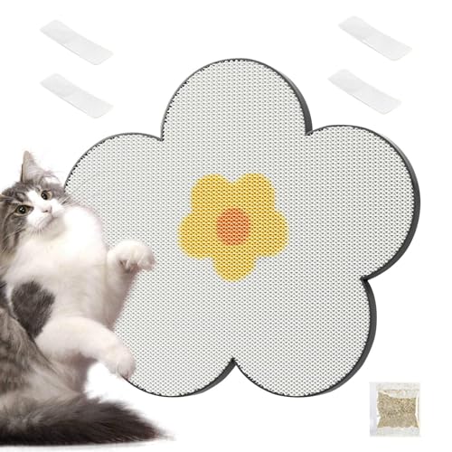 Tiajingzi Katzenkratzer, Selbstklebender Katzenkratzer Möbelschoner Haustierkratzer Blume Form für Türwand von Tiajingzi