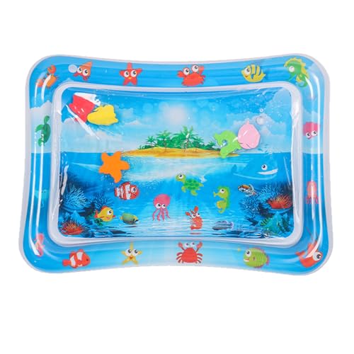 Tiajingzi Sensorische Wassermatte für Katzen, verdickte Sensor-Wassermatte, Katzenwasser-Spielmatten, sensorisches Spielzeug, Katzenwasserbett-Spielzeug mit Fischen, Haustier-Kühlmatte, verdickt von Tiajingzi
