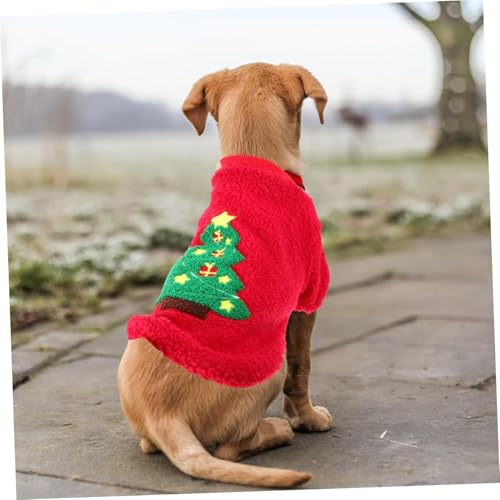 Hundekleidung, Haustier-Weihnachtskostüme, warme Kleidung, Weihnachtskleidung aus Baumwolle, für kleine, mittelgroße Hunde (Größe M) von TianqqYongyong