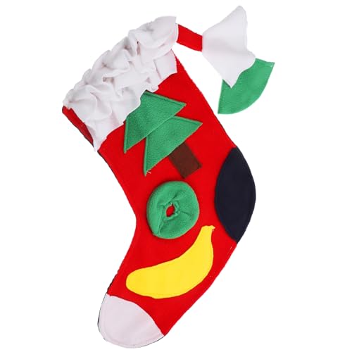 Schnüffelunterlage für Haustiere, Weihnachtsstrümpfe, Socken, Schnüffelmatte, Leckerli-Spender, Hundespielzeug von TianqqYongyong