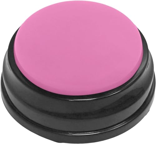 TianqqYongyong Hundespielzeug, Sprechtrainingstaste, aufzeichnbare Sound-Taste, Hundespielzeug, Aufnahme-Sprachtaste, für Hunde (Rosa) von TianqqYongyong