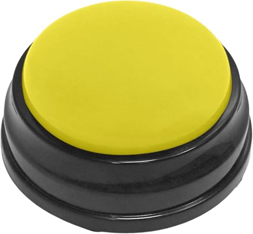 TianqqYongyong Hundespielzeug, Sprechtrainingstaste, aufzeichnbare Sound-Taste, Hundespielzeug, Aufnahmetaste, Sprachtaste, für Hunde (gelb) von TianqqYongyong