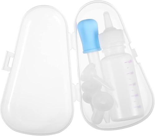 TianqqYongyong Stillflaschen-Set, Haustier-Futterflasche und Tropfflasche, für Neugeborene, Hunde, Katzen (blau) von TianqqYongyong