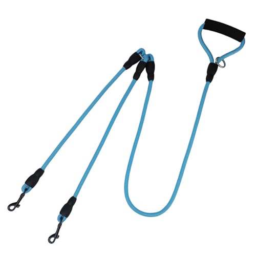 TiaoBug 2-in-1 Doppelte Leinen für SpaziergängeTrainingfür Mittlere und Kleine Hunde Hundeleine mit gepolstertem Griff Blau One Size TiaoBug 2-in-1 Doppelte Leinen für SpaziergängeTrainingfür Mittlere und Kleine Hunde Hundeleine mit gepolstertem Griff Blau One Size von TiaoBug
