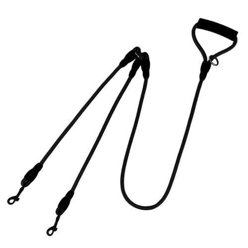 TiaoBug 2-in-1 Doppelte Leinen für SpaziergängeTrainingfür Mittlere und Kleine Hunde Hundeleine mit gepolstertem Griff Schwarz One Size TiaoBug 2-in-1 Doppelte Leinen für SpaziergängeTrainingfür Mittlere und Kleine Hunde Hundeleine mit gepolstertem Griff Schwarz One Size von TiaoBug
