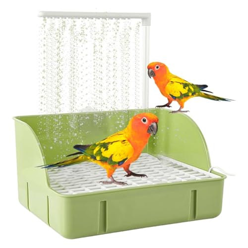 TiaoBug Automatische Vogeldusche mit Wasserzirkulation Vogel Badehaus Badewanne für Käfig Multifunktionaler Vogelbadewanne Grün One Size TiaoBug Automatische Vogeldusche mit Wasserzirkulation Vogel Badehaus Badewanne für Käfig Multifunktionaler Vogelbadewanne Grün One Size von TiaoBug