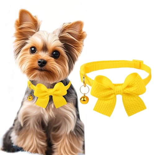 TiaoBug Funkelndes Halsband für Hunde & Katzen mit Glöckchen Verstellbares Glitzer-Halsband für Party-Zubehör Gelb A One Size TiaoBug Funkelndes Halsband für Hunde & Katzen mit Glöckchen Verstellbares Glitzer-Halsband für Party-Zubehör Gelb A One Size von TiaoBug