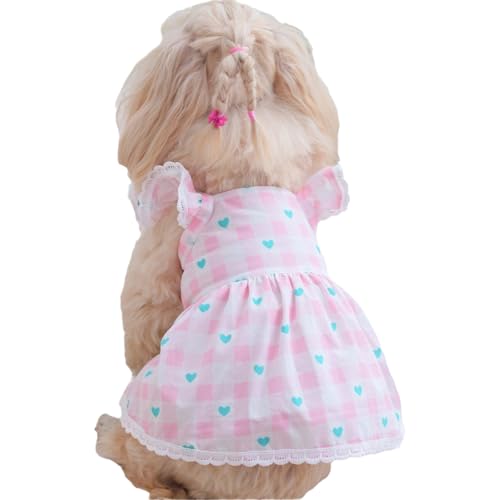 TiaoBug Haustier Prinzessin Kleid für kleine Hund Katze Mädchen Welpe Spitze Trim Sonntagskleid Rock Sommerkleider Rosa XXL TiaoBug Haustier Prinzessin Kleid für kleine Hund Katze Mädchen Welpe Spitze Trim Sonntagskleid Rock Sommerkleider Rosa XXL von TiaoBug