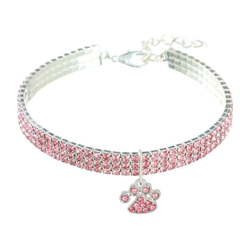 TiaoBug Haustierhalsband mit Diamanten Verstellbarer Hund Kragen Hochzeitskatze und Hund Kleiner Haustierhalskettenschmuck Rosa S TiaoBug Haustierhalsband mit Diamanten Verstellbarer Hund Kragen Hochzeitskatze und Hund Kleiner Haustierhalskettenschmuck Rosa S von TiaoBug