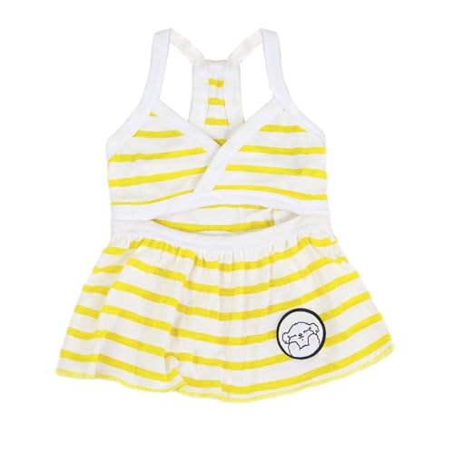 TiaoBug Hunde-Bikini Kostüm niedlich Sommerkleidung für weibliche Hunde Strand-Badeoutfit Gelb XXL TiaoBug Hunde-Bikini Kostüm niedlich Sommerkleidung für weibliche Hunde Strand-Badeoutfit Gelb XXL von TiaoBug