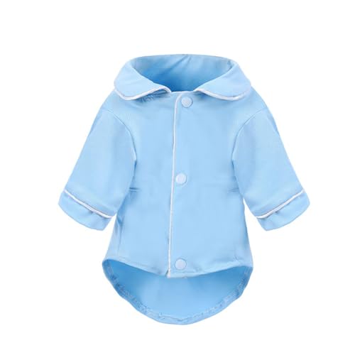 TiaoBug Hunde Katzenpyjama Atmungsaktive Schlafbekleidung für Haustiere Bequemer Schlafanzug für täglichen Komfort Blau XL TiaoBug Hunde Katzenpyjama Atmungsaktive Schlafbekleidung für Haustiere Bequemer Schlafanzug für täglichen Komfort Blau XL von TiaoBug