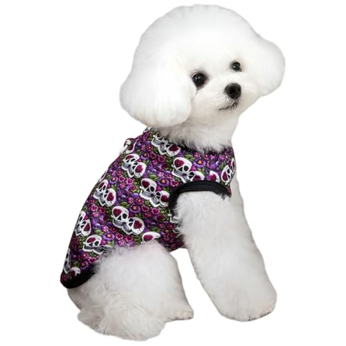 TiaoBug Hunde-Shirt Weste für kleine Hunde Atmungsaktive Sommer Tops Sweatshirts für Welpen Violett L TiaoBug Hunde-Shirt Weste für kleine Hunde Atmungsaktive Sommer Tops Sweatshirts für Welpen Violett L von TiaoBug