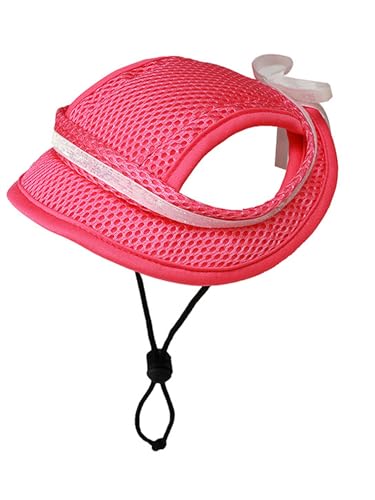 TiaoBug Hunde Sonnenhut mit Ohrlöchern Sommer Haustier Visier Baseballkappe Outdoor Sonnenhaube für kleine Hunde Hot Pink S TiaoBug Hunde Sonnenhut mit Ohrlöchern Sommer Haustier Visier Baseballkappe Outdoor Sonnenhaube für kleine Hunde Hot Pink S von TiaoBug