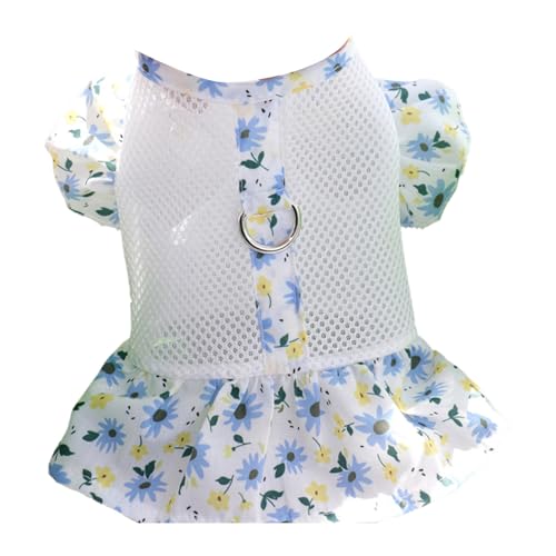 TiaoBug Hunde und Katzen Sommer Blumenmuster Netzkleid Mit Tragegriffehinten für Hochzeiten Spaziergänge Feiern Blau XL TiaoBug Hunde und Katzen Sommer Blumenmuster Netzkleid Mit Tragegriffehinten für Hochzeiten Spaziergänge Feiern Blau XL von TiaoBug